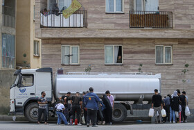 آبرسانی با تانکر در شهر همدان