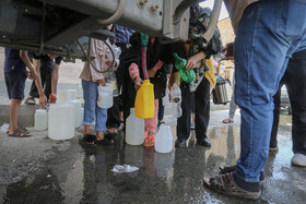 آبرسانی با تانکر در شهر همدان