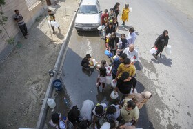 آبرسانی با تانکر در شهر همدان