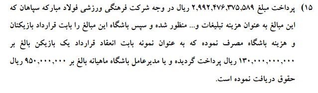 مروری بر ابهامات مالی سپاهان در گزارش تحقیق و تفحص مجلس 5 پایگاه خبری ججین مروری بر تخلفات مالی سپاهان در گزارش تحقیق و تفحص مجلس!