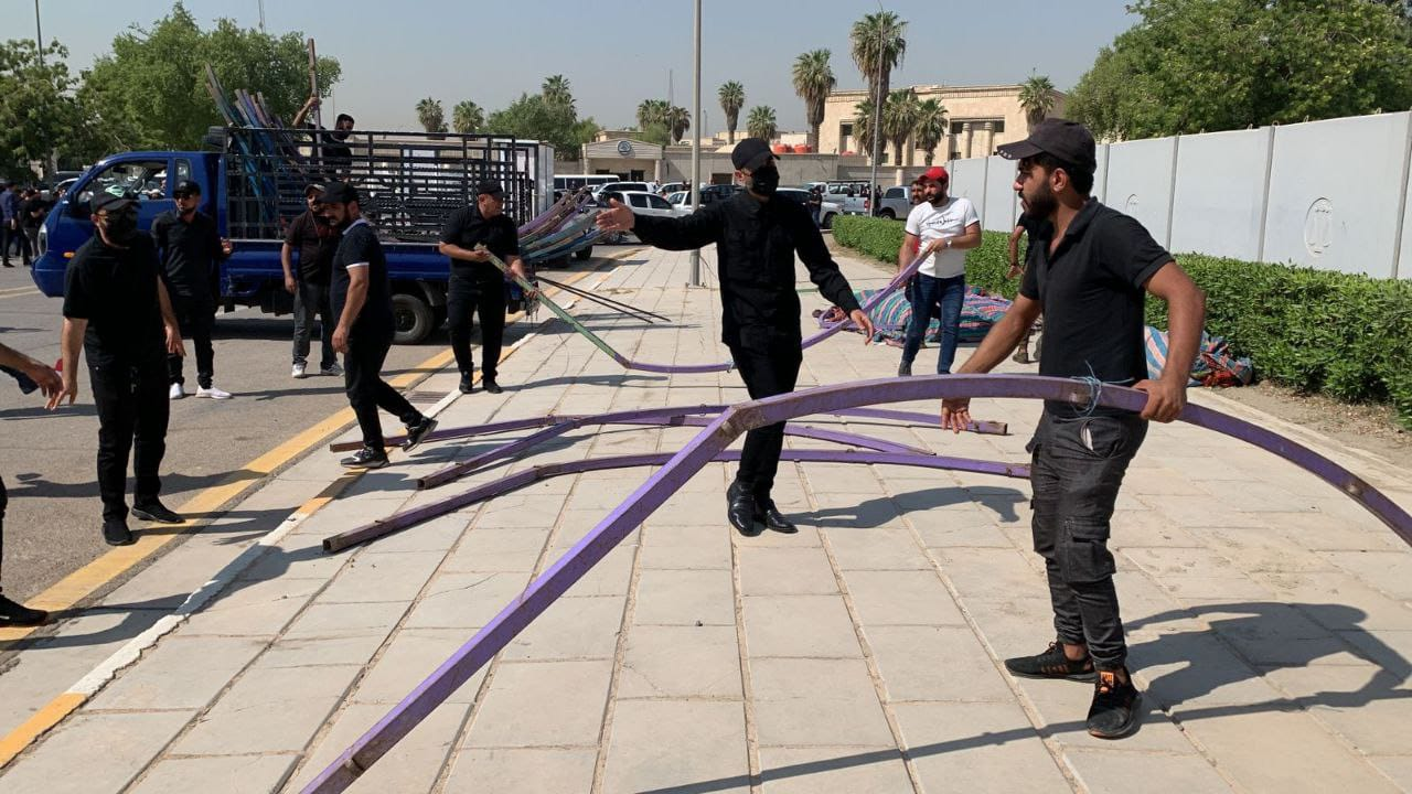 تدارک حامیان صدر برای تحصن مقابل ساختمان شورای عالی قضایی عراق