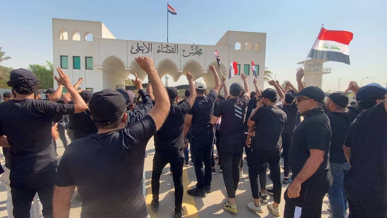تدارک حامیان صدر برای تحصن مقابل ساختمان شورای عالی قضایی عراق