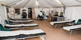 راه اندازی بیمارستان صحرایی سپاه در پایانه مرزی ریمدان با هدف خدمت رسانی به زوار اربعین