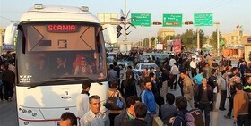 جابجایی ۲۹۰۰ زائر کربلا از خراسان شمالی با ناوگان حمل و نقل جاده ای