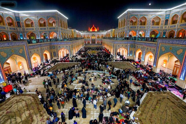 صحنههایی از اسکان زائران در جوار حرم امام علی (ع)