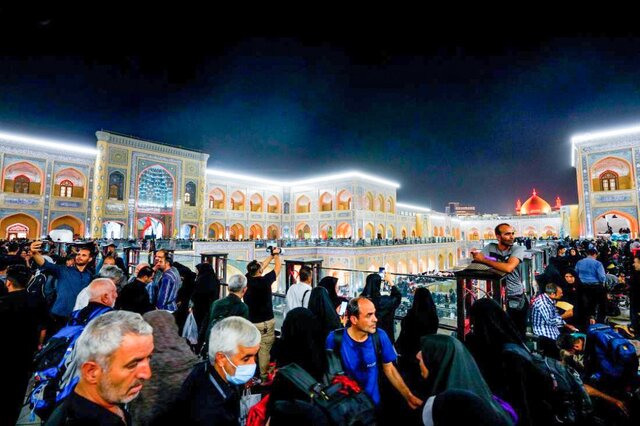 صحنههایی از اسکان زائران در جوار حرم امام علی (ع)