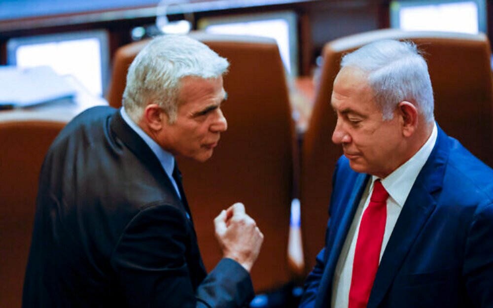 در انتخابات آتی نتانیاهو ۶۰ کرسی و لاپید ۵۵ کرسی به دست خواهند آورد
