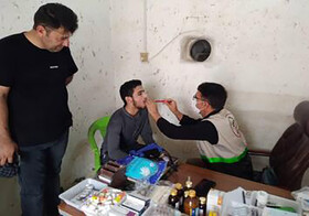 ارائه خدمات جهادی بسیج جامعه پزشکی زنجان به زائران حسینی