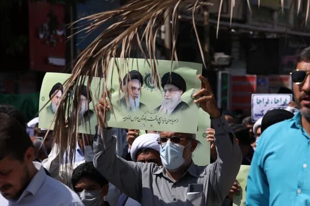 راهپیمایی مردم بوشهر در پی محکومیت ناآرامیهای اخیر