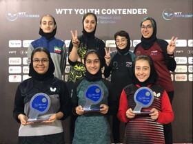 پایان کار دختران پینگ‌پنگ‌باز ایران در مسابقات گرجستان با ۷ مدال