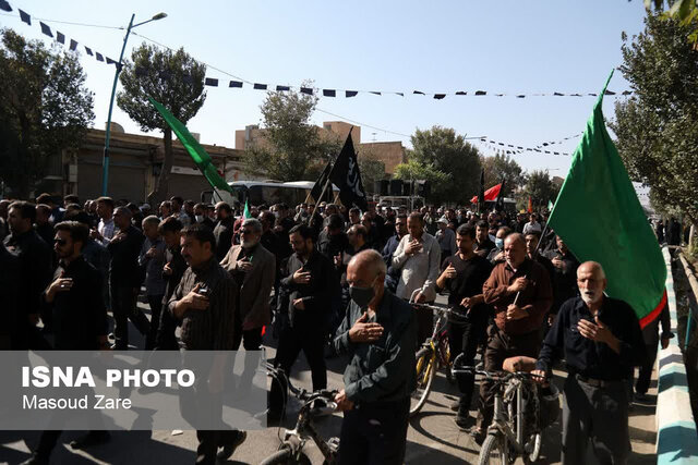 اجتماع سوگواران یزدی ارتحال رسول الله در محکومیت اغتشاشگران