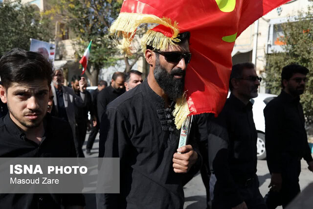 اجتماع سوگواران یزدی ارتحال رسول الله در محکومیت اغتشاشگران 