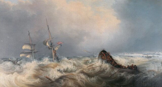 دریای طوفانی در تابلوهای نقاشی