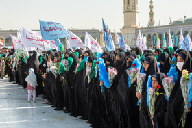 صبحگاه مشترک نیروهای نظامی در مسجد مقدس جمکران