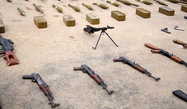 کشف و ضبط مقادیر زیادی اسلحه متعلق به داعش در سوریه