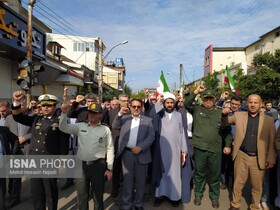 راهپیمایی مردم آستارا در محکومیت حادثه تروریستی شاهچراغ شیراز