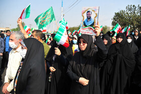 راهپیمایی نمازگزاران اهوازی در محکومیت حادثه تروریستی حرم شاهچراغ شیراز