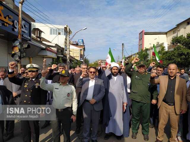 راهپیمایی مردم آستارا در محکومیت حادثه تروریستی شاهچراغ شیراز