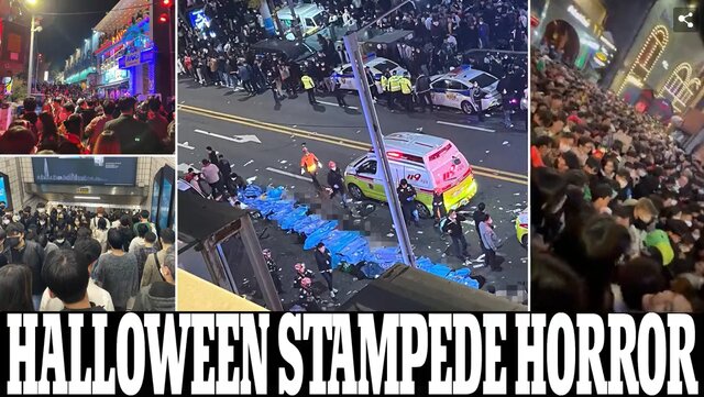 وحشت ازدحام هالووین هالووین مرگبار در کرهجنوبی با ۳۰۰ کشته و زخمی