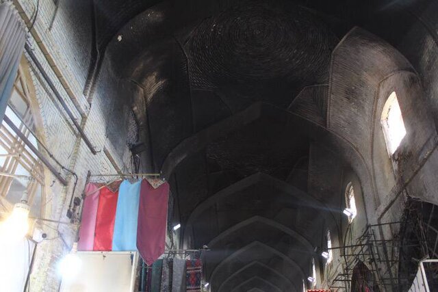 عکسی از بازار وکیل پس از آتشسوزی که میراث فرهنگی فارس در اختیار ایسنا قرار داده است بازار وکیل در آتشسوزی آسیب جدی ندید