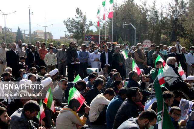 راهپیمایی ۱۳ آبان در بیرجند/ ۱
