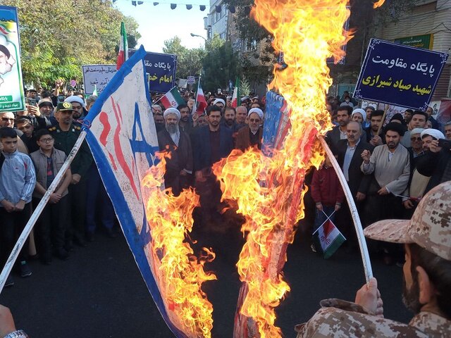 حضور پرشور مردم اهر در راهپیمایی یوم الله ۱۳ آبان