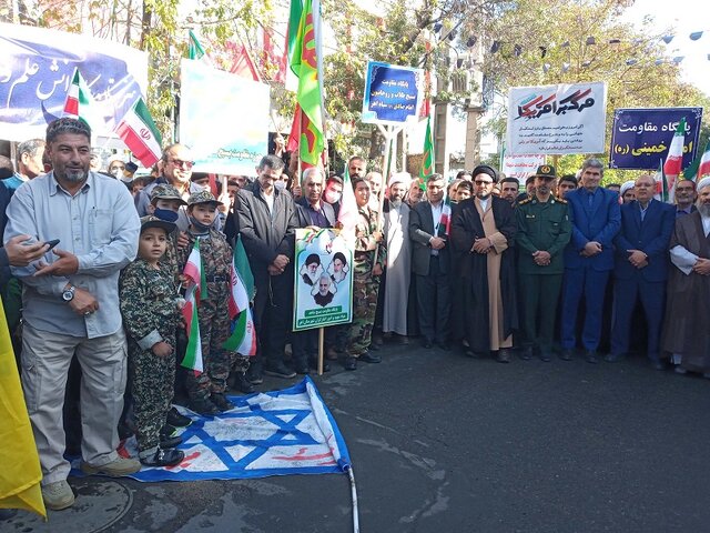 حضور پرشور مردم اهر در راهپیمایی یوم الله ۱۳ آبان