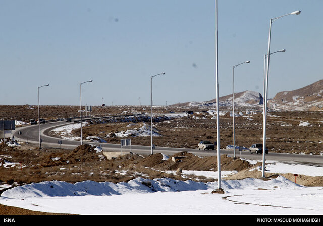 گردنه آهوان-سمنان اصلاح مقاطع پرتصادف گردنه برفگیر "آهوان" در آستانه زمستان