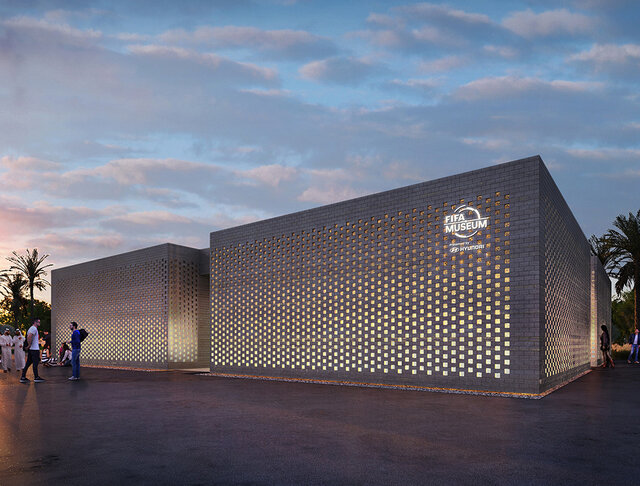 عکسی قدیمی از جام جهانی که در موزه فیفا نگهداری می شود