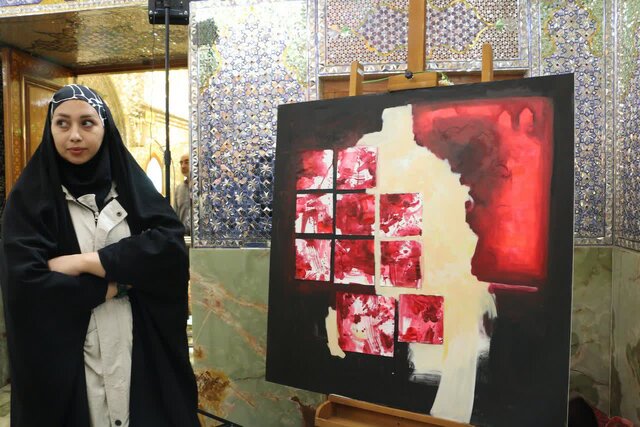 برگزاری کارگاه نقاشی "قرمز پررنگ" در حرم شاهچراغ(ع)