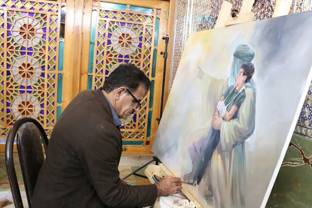 برگزاری کارگاه نقاشی "قرمز پررنگ" در حرم شاهچراغ(ع)