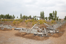 تخریب دیوار و فنس‌های زمین‌های تفکیک شده به قطعات کوچکتر از تعریف شده قانونی توسط سازمان جهاد کشاورزی <a href='https://sayeb.ir/tag/%d9%82%d9%85'>قم</a> در روستای خلج آباد
