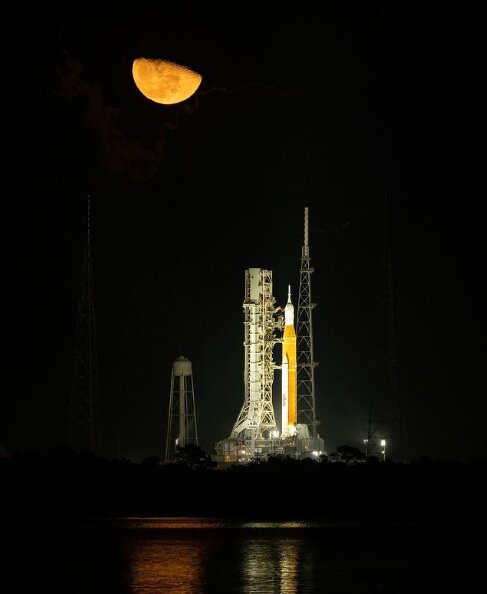 موشک آرتمیس آماده پرتاب به مقصد ماه