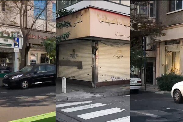 وضعیت خیابان های پایتخت در دومین روز فراخوان سراسری برای اعتصاب 