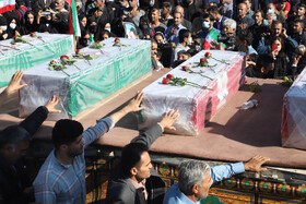 تشییع و خاکسپاری شهدای حادثه تروریستی ایذه