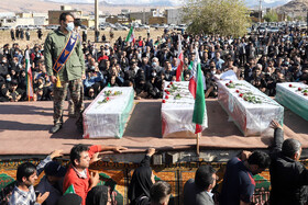 تشییع و خاکسپاری شهدای حادثه تروریستی ایذه