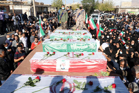 تشییع و خاکسپاری شهدای حادثه تروریستی ایذه