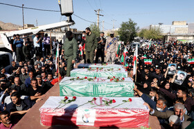 تشییع و خاکسپاری شهدای حادثه تروریستی ایذه