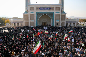 تشییع دو شهید مدافع امنیت در دانشگاه فردوسی مشهد