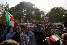 تشییع دو شهید مدافع امنیت در دانشگاه فردوسی مشهد