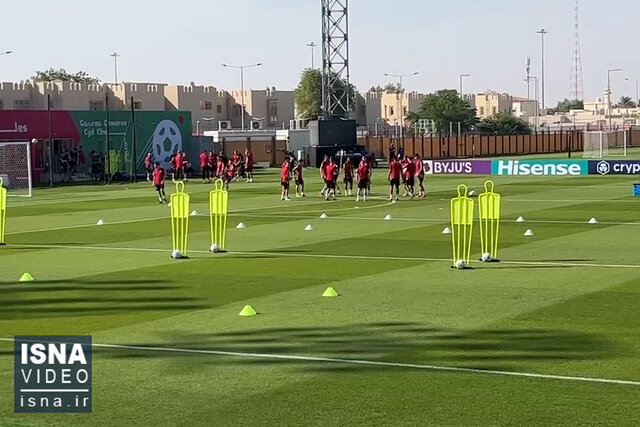 ویدئو / آخرین تمرین تیم فوتبال ولز قبل از بازی با ایران