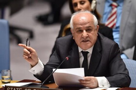 ریاض منصور خواستار اقدام شورای امنیت برای حمایت از ملت فلسطین شد