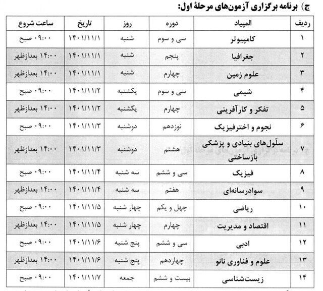 تمدید مهلت ثبتنام دانشآموزان در المپیادهای علمی تا پسفردا