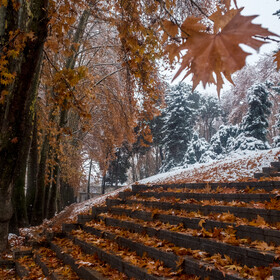برف پاییزی تهران