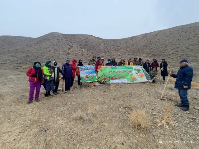 بذرپاشی همیاران طبیعت در ۱۰۰ هکتار از مراتع دامغان