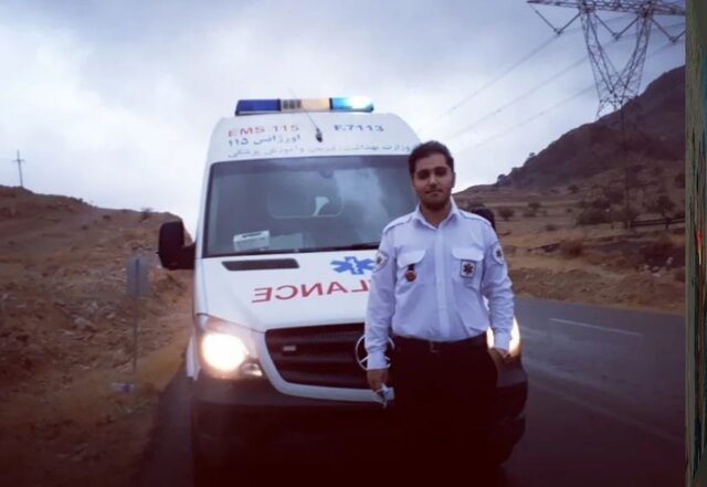 آمبولانس پتروشیمی گچساران منفجر شد/فوت یکی از پرسنل درمانی