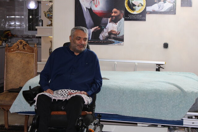 دیدارجهادگران اردبیلی با " ناصر دستاری" جانباز جنگ تحمیلی