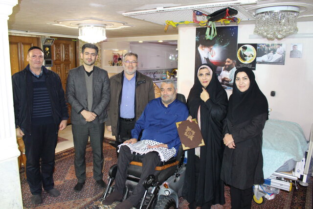 دیدارجهادگران اردبیلی با " ناصر دستاری" جانباز جنگ تحمیلی