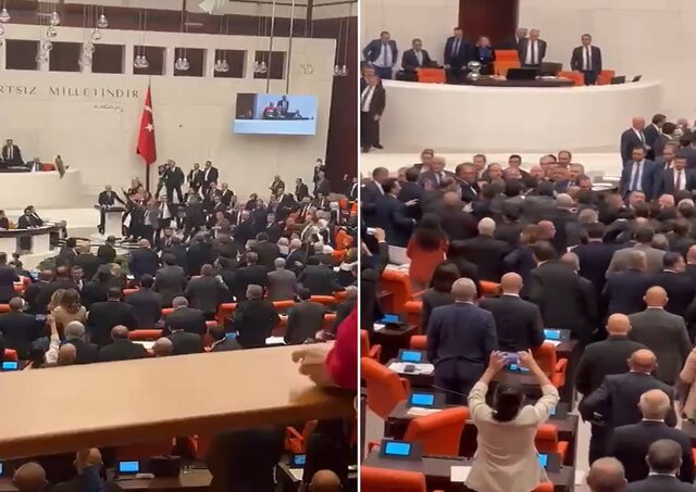 تنش در مجمع عمومی پارلمان ترکیه پس از اتهامات وزیر کشور علیه اپوزیسیون