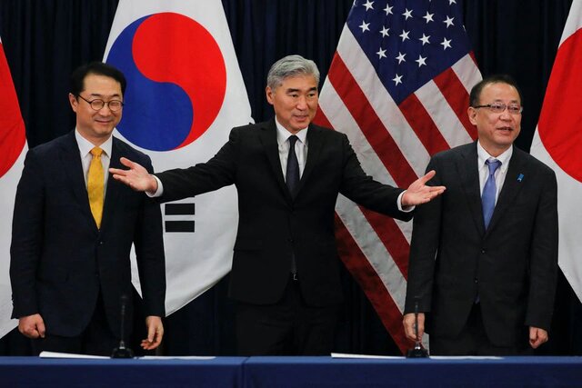رایزنی نمایندگان آمریکا، کره جنوبی و ژاپن درباره برنامه‌های اتمی کره شمالی